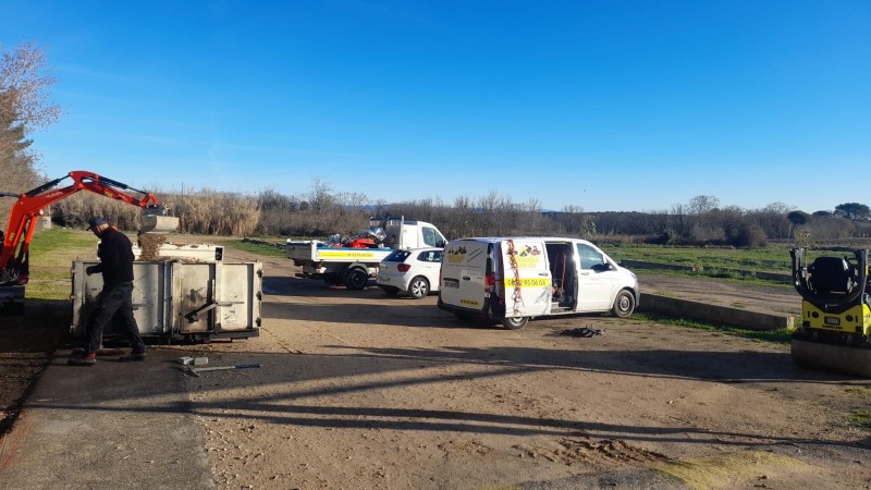Travaux de viabilisation avec terrassement du terrain à Béziers